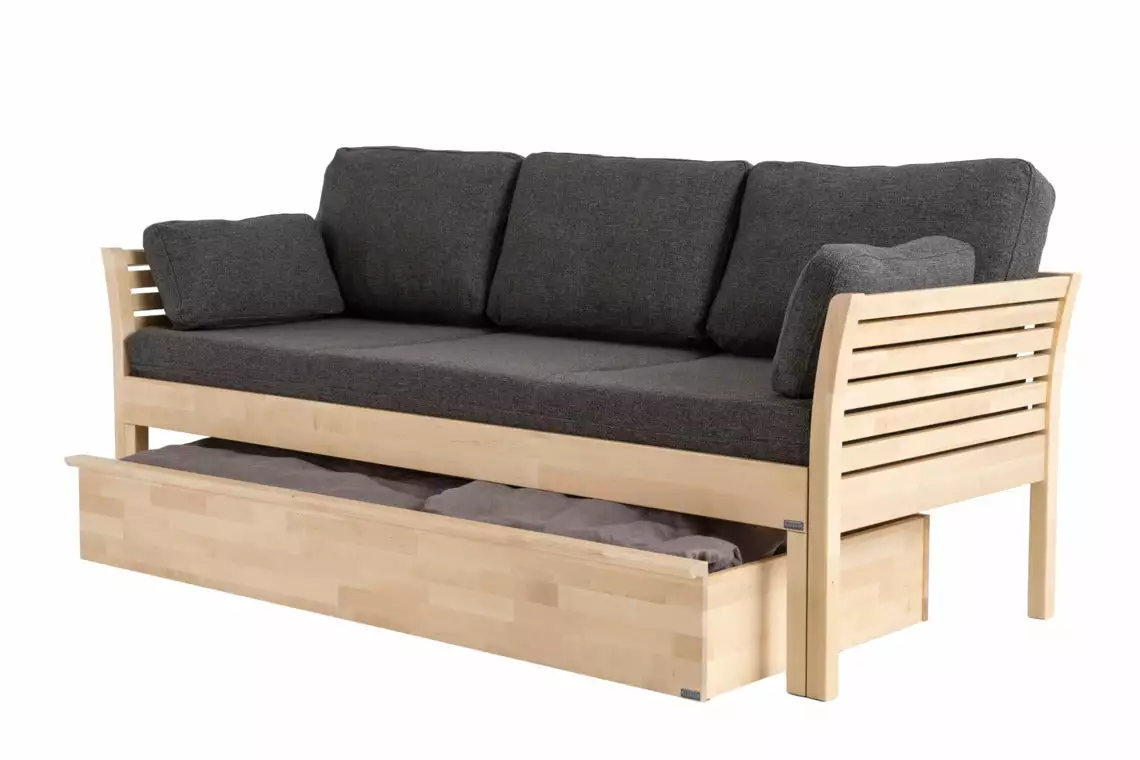 Kiteen Huonekalutehdas Oy. KANERVA 3 Hengen Puusohva Ilman Patjoja - Image 3